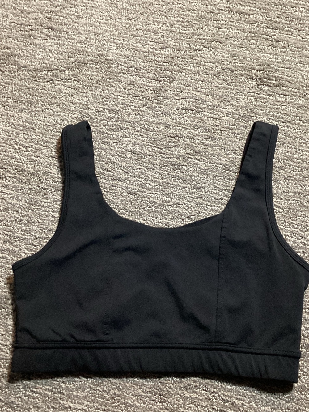 SHEIN Black Scoop Neck Sports Bralette